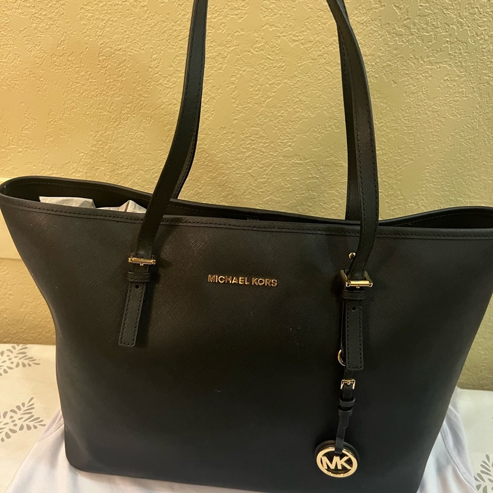 Michael Kors Black Leather Tote